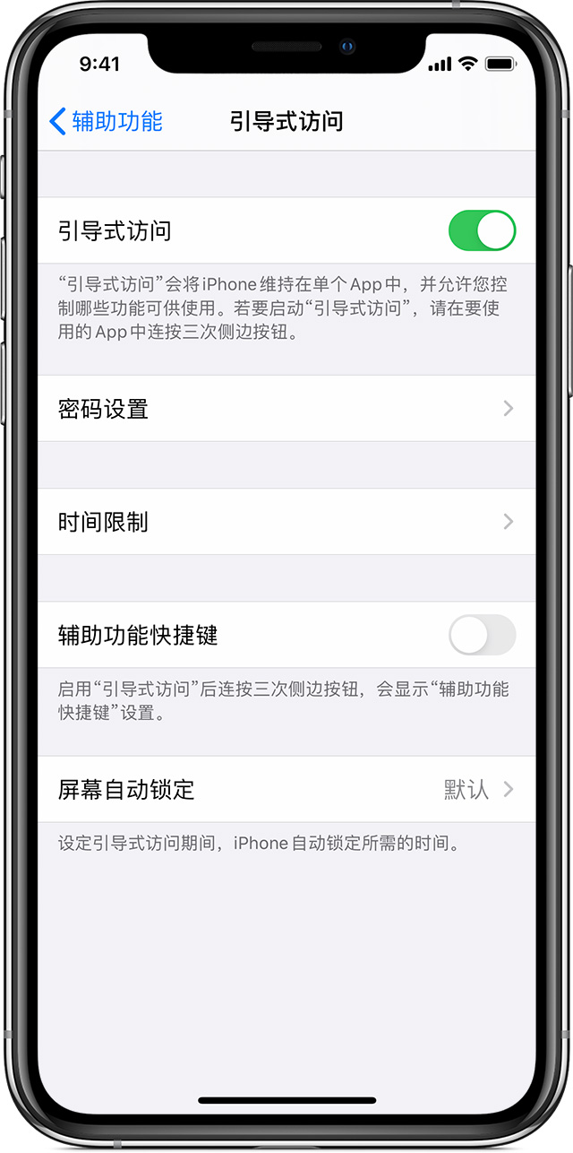 武宁苹果手机维修分享如何在 iPhone 上退出引导式访问 