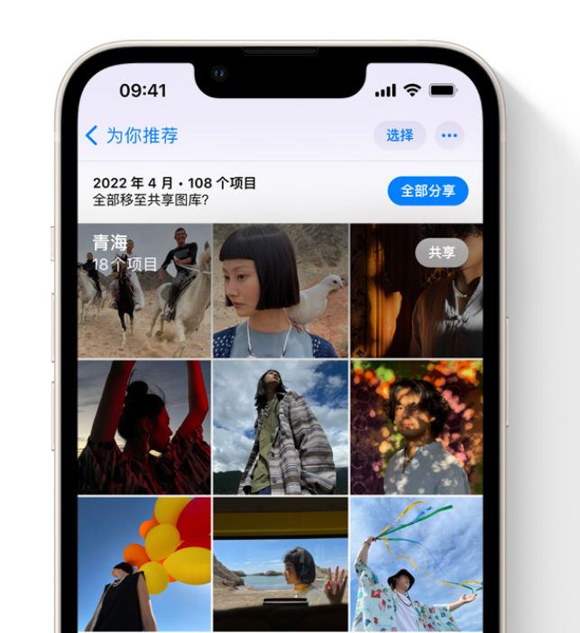 武宁苹果维修网点分享在 iPhone 上使用共享图库 